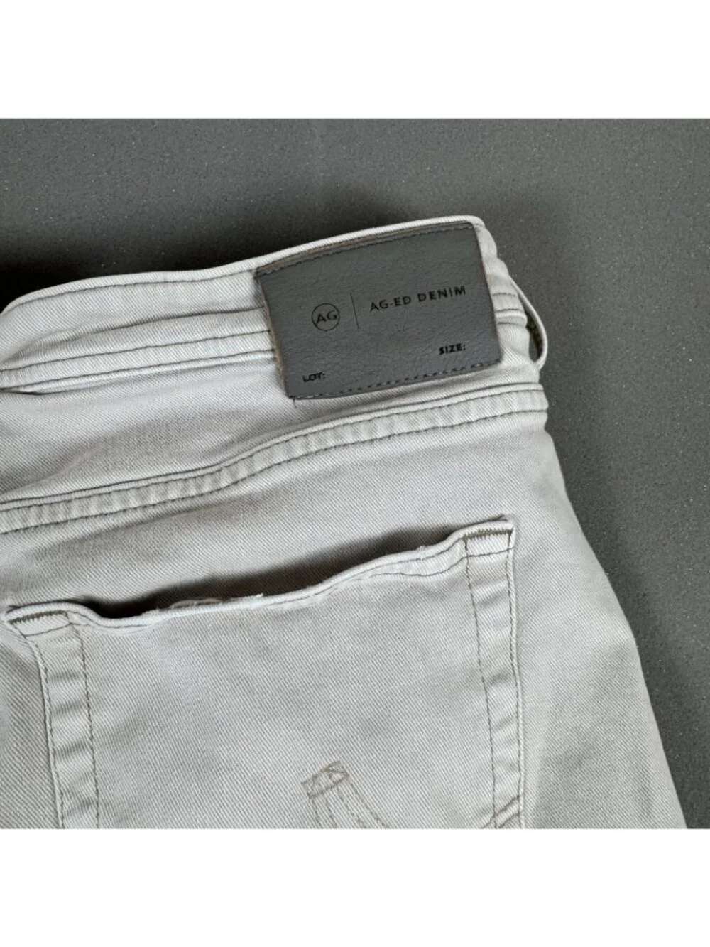 AG Adriano Goldschmied Jeans Mens Size 40x32 Beige Everett Slim Straight